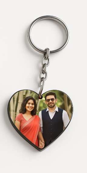 🎁 Custom Printed Photo Keychains – Round, Rectangle, Apple Shape | Personalized Gift by Udho