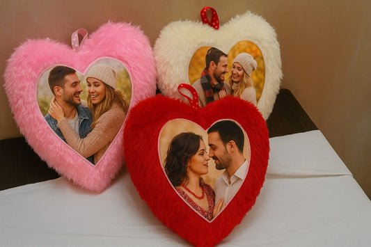 Custom Heart Cushion with Your Photo – Gift for Loved Ones